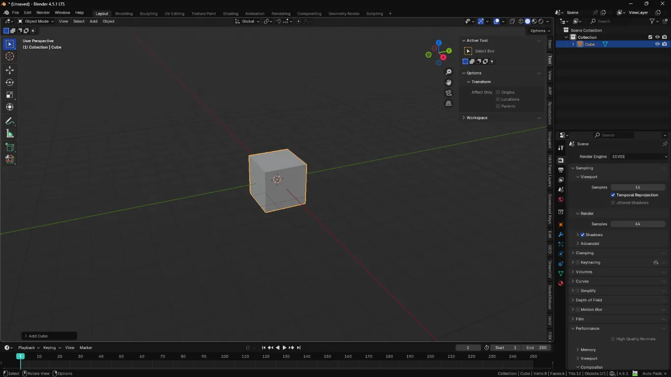 Blender Deluxe Theme Preview