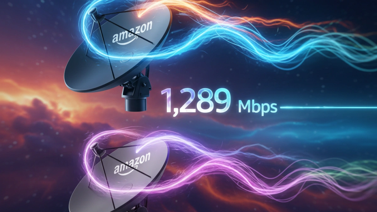Amazon supera a Starlink con velocidades de conexión por satélite de 1.289 Mbps