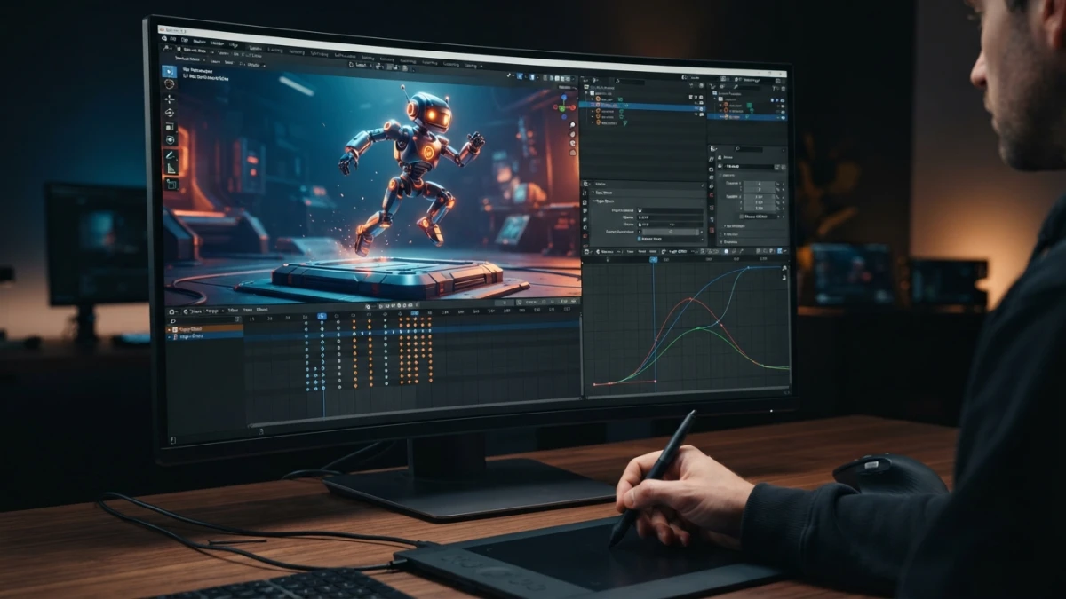 Animation in Blender 5.2: Keyframes, the Dope Sheet, and the Graph Editor from Scratch