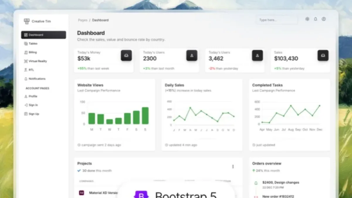 Aprende a implementar Material Dashboard en Laravel 9