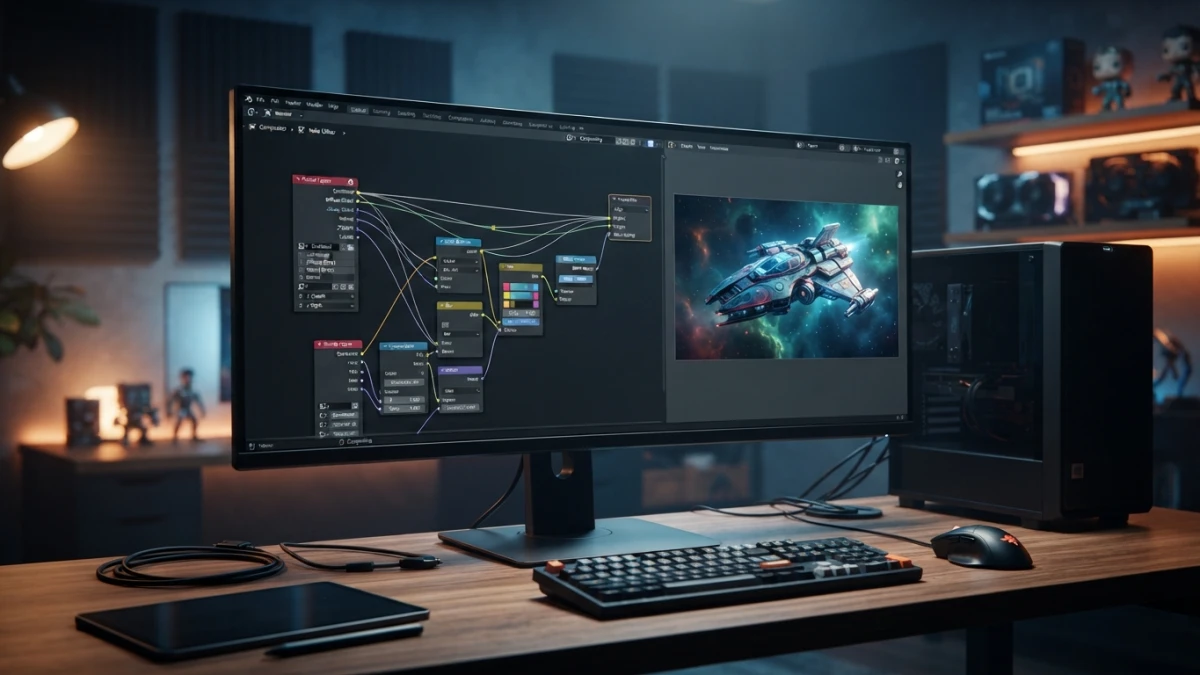 Compositing in Blender 5.2: Node-Based Post-Processing, Render Layers, and the New Blank Image