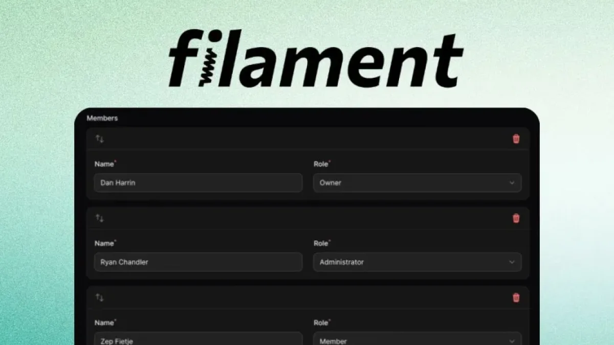 Create custom pages in Filament to choose game winners.