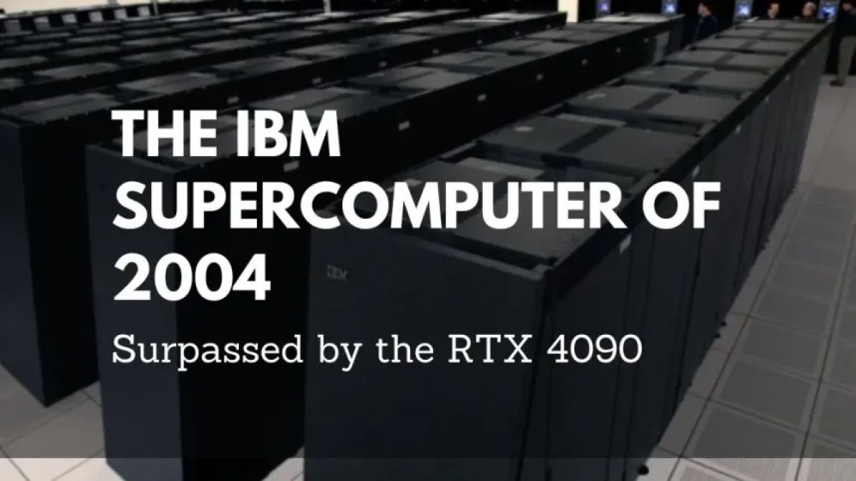 El superordenador IBM de 2004 superado por la RTX 4090