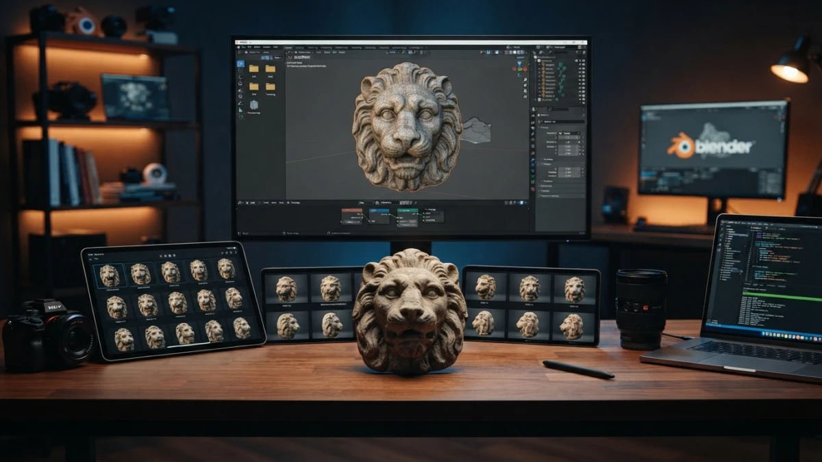 Photogrammetry with Blender 5.2: From Photos to 3D Models with Meshroom