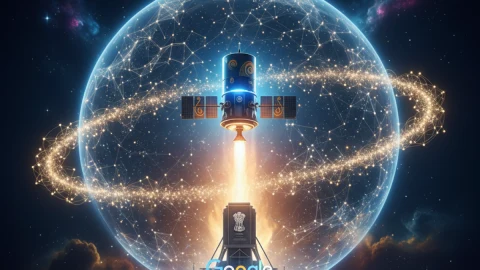 India lanza su primera constelación de satélites con Google