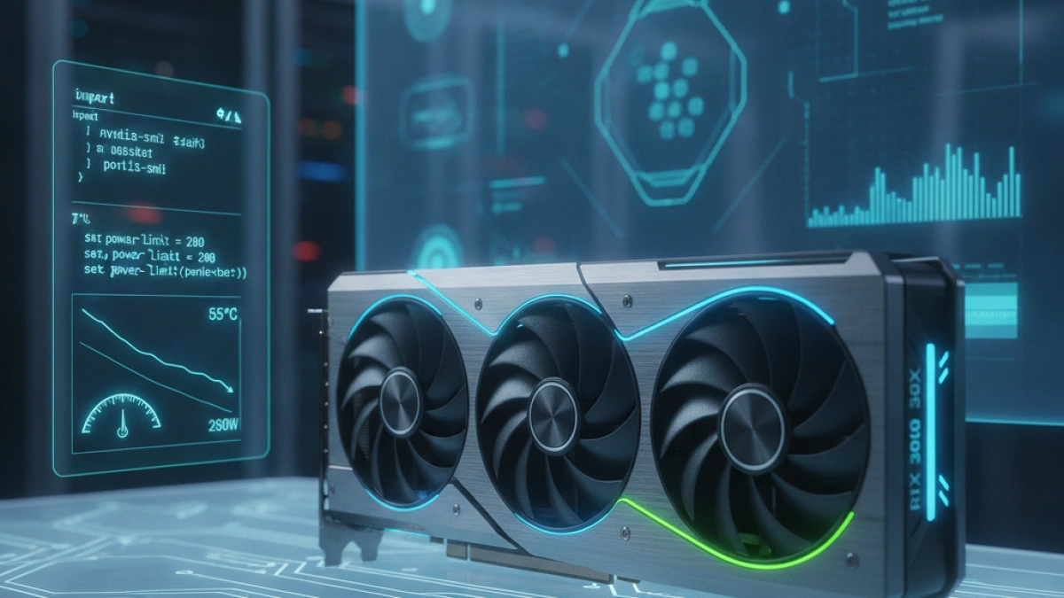 Limit the RTX 3090 to 280W and improve its temperature with this Python script.
