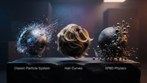Particles and Hair in Blender 5.2: Classic System, Hair Curves, and XPBD Physics