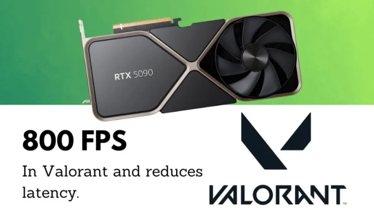 RTX 5090 alcanza 800 FPS en Valorant y reduce latencia