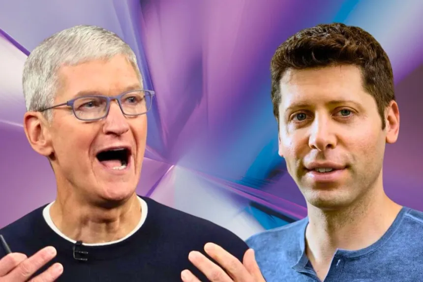 Sam Altman supports Tim Cook in the AI revolution.