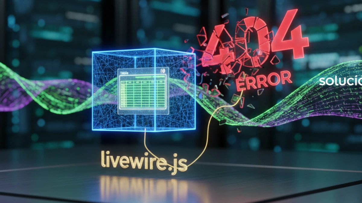 Solución al error 404 de Laravel Filament 4: livewire.js en producción
