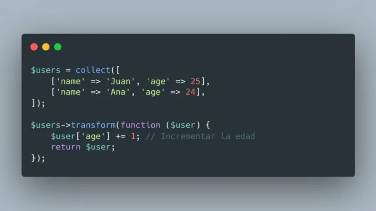 Transforma tus datos fácilmente con el método Transform de Laravel